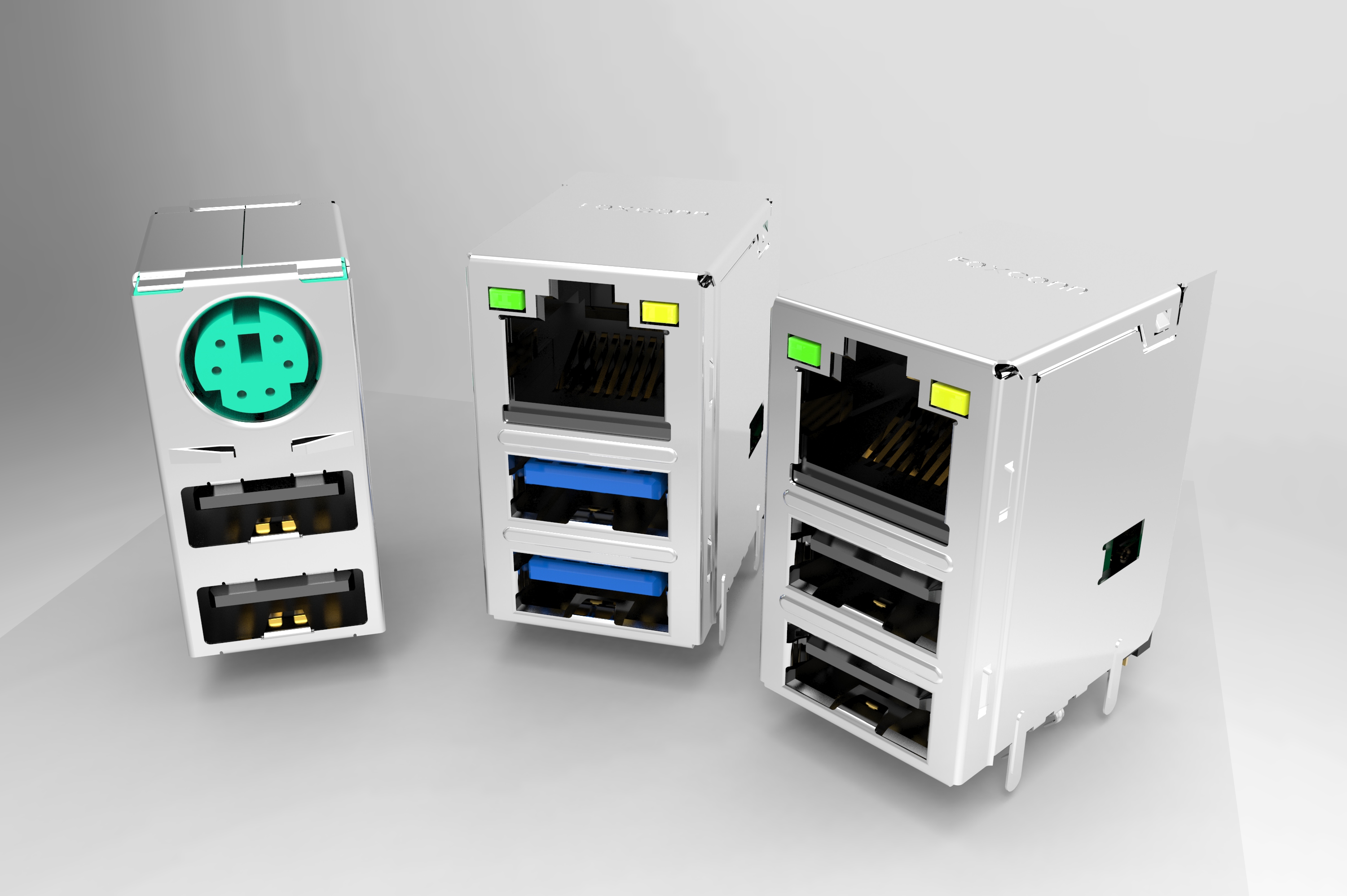 带PS2-局域网的双USB2.0-USB3.0